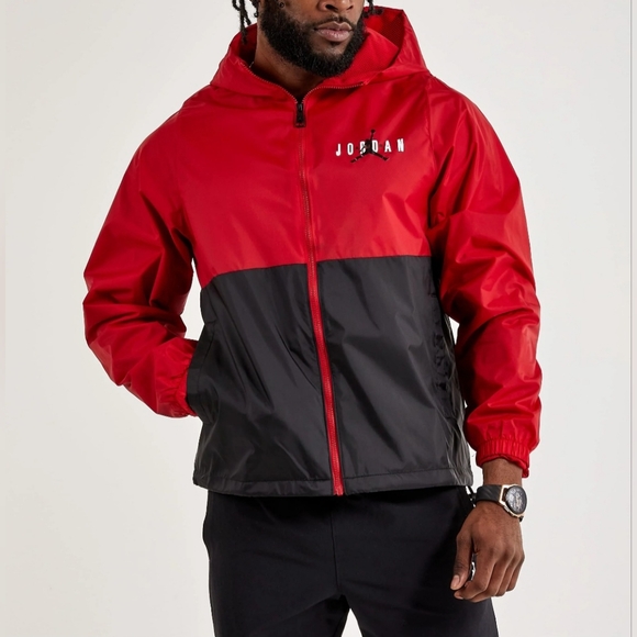 Nike Air Jordan Essentials Woven Men's Jacket in Red and Black, Size M. - Picture 1 of 16